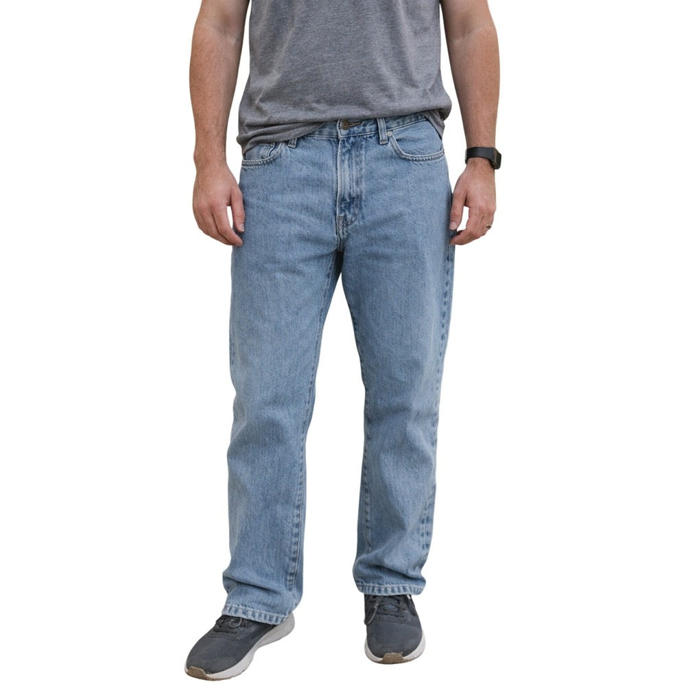 Eddie Bauer Jeans 40x34 Light Wash Straight Leg 100% Cotton Classic Fit